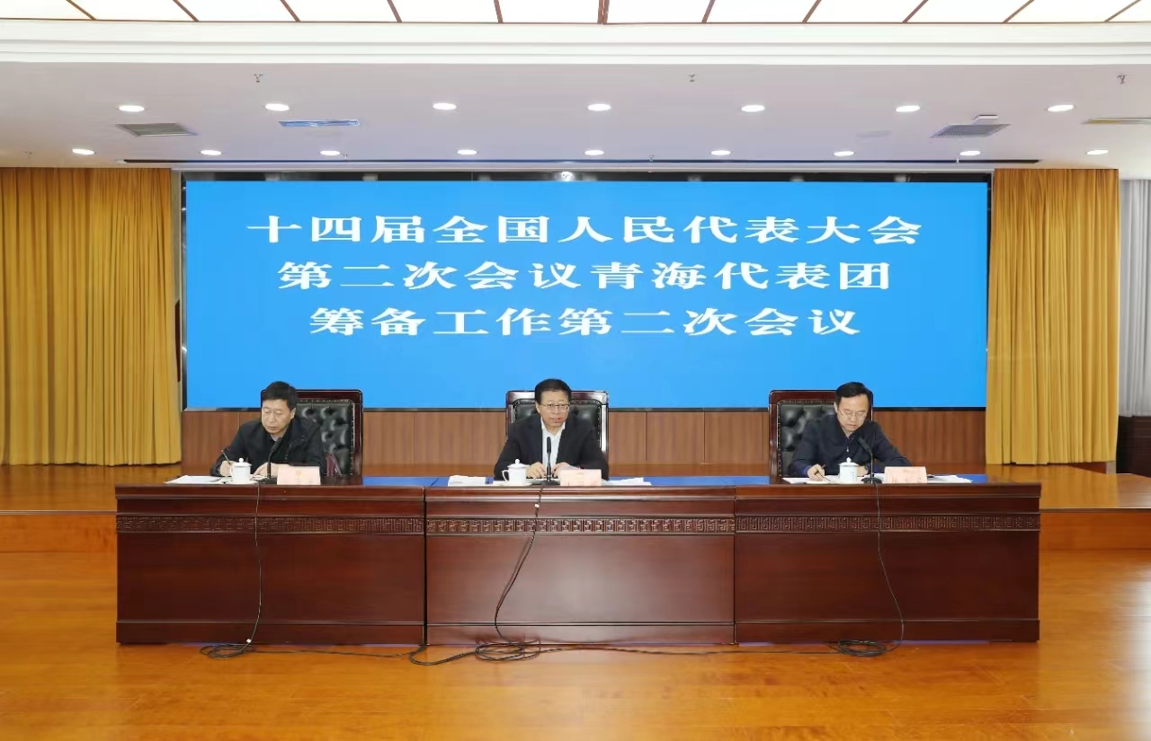 青海省人大常委会召开十四届全国人大二次会议青海代表团筹备工作第二次会议。