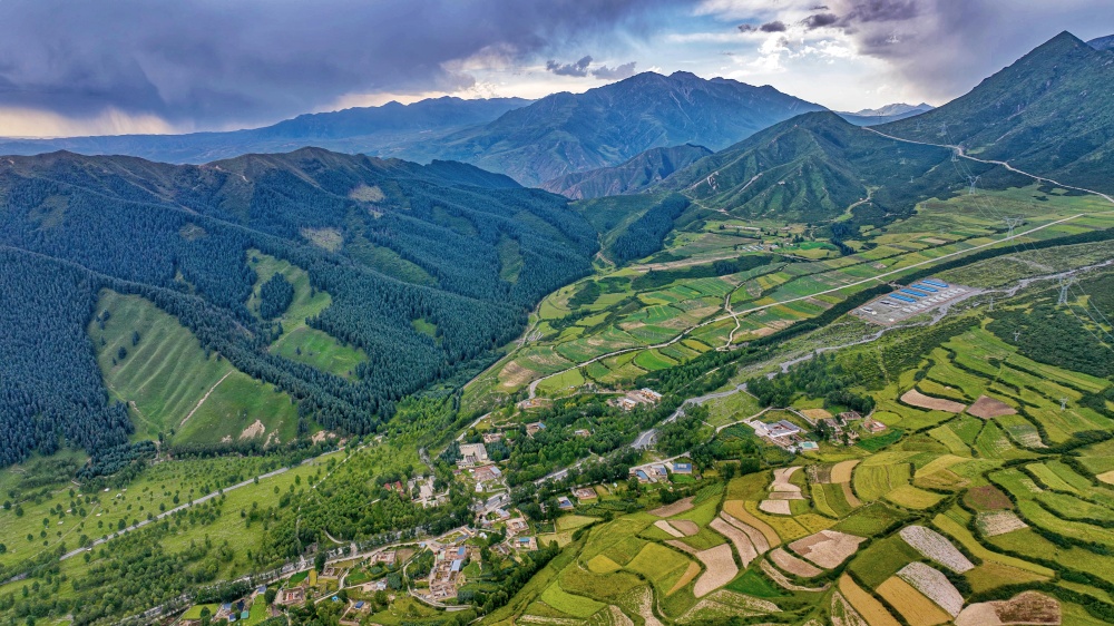 漫山树木褪去盛夏浓绿。宋忠勇摄
