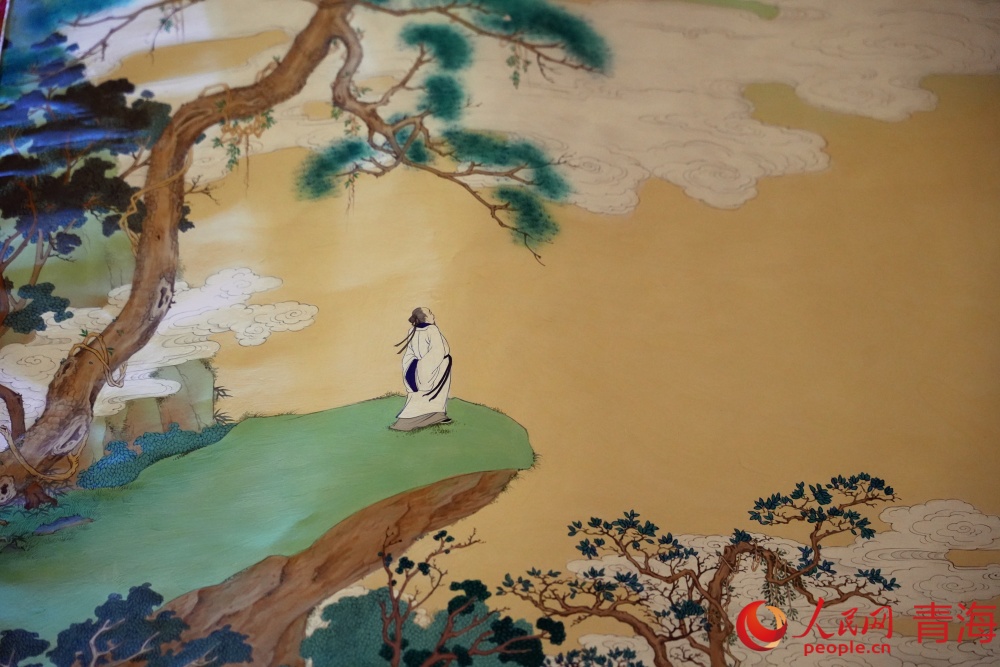 創新體裁的唐卡作品。人民網記者 況玉攝