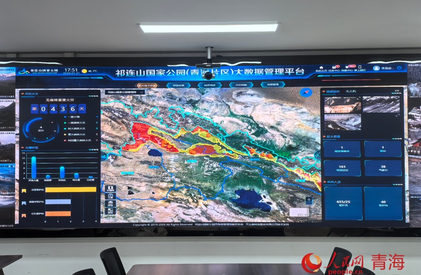 祁连山国家公园候选区（青海片区）智能防火预警系统。人民网记者 甘海琼摄