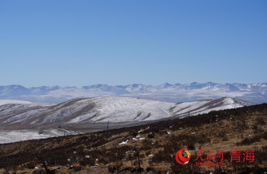 祁連山冬日。人民網 顧斐菲攝