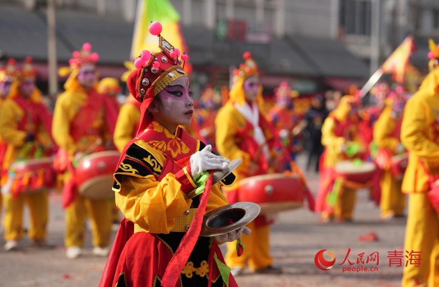 威風鑼鼓。人民網記者 甘海瓊攝