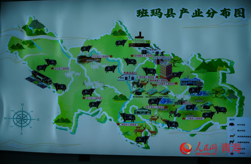 班玛县各乡镇特色产业分布。人民网记者 甘海琼摄