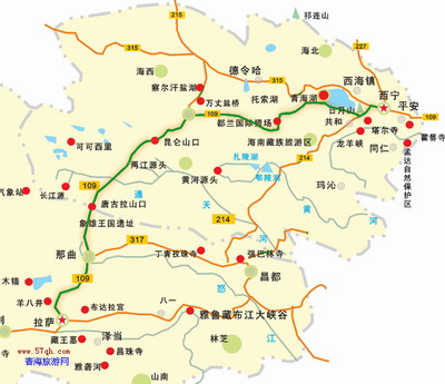青藏线地图